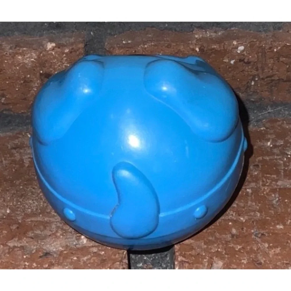 Vintage 1994 Fisher Price Roll-a-Round Blue Dog Spinning Face Ball Sensory toy